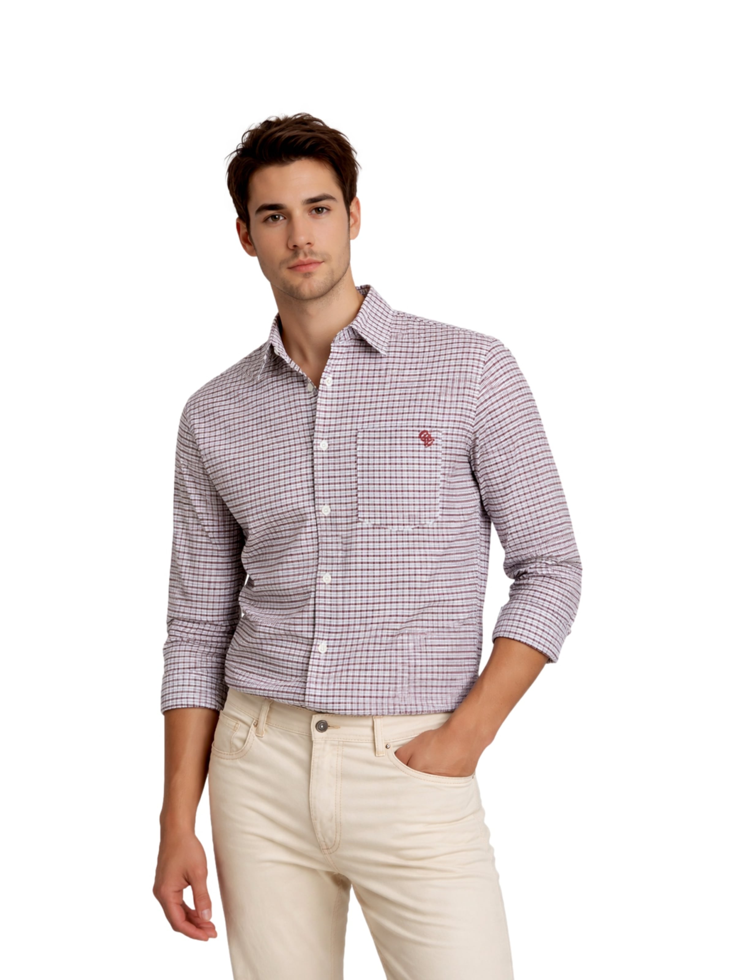 JACK & JONES Comfort Fit Skjorte 'Frederiksberg' i brun: forside