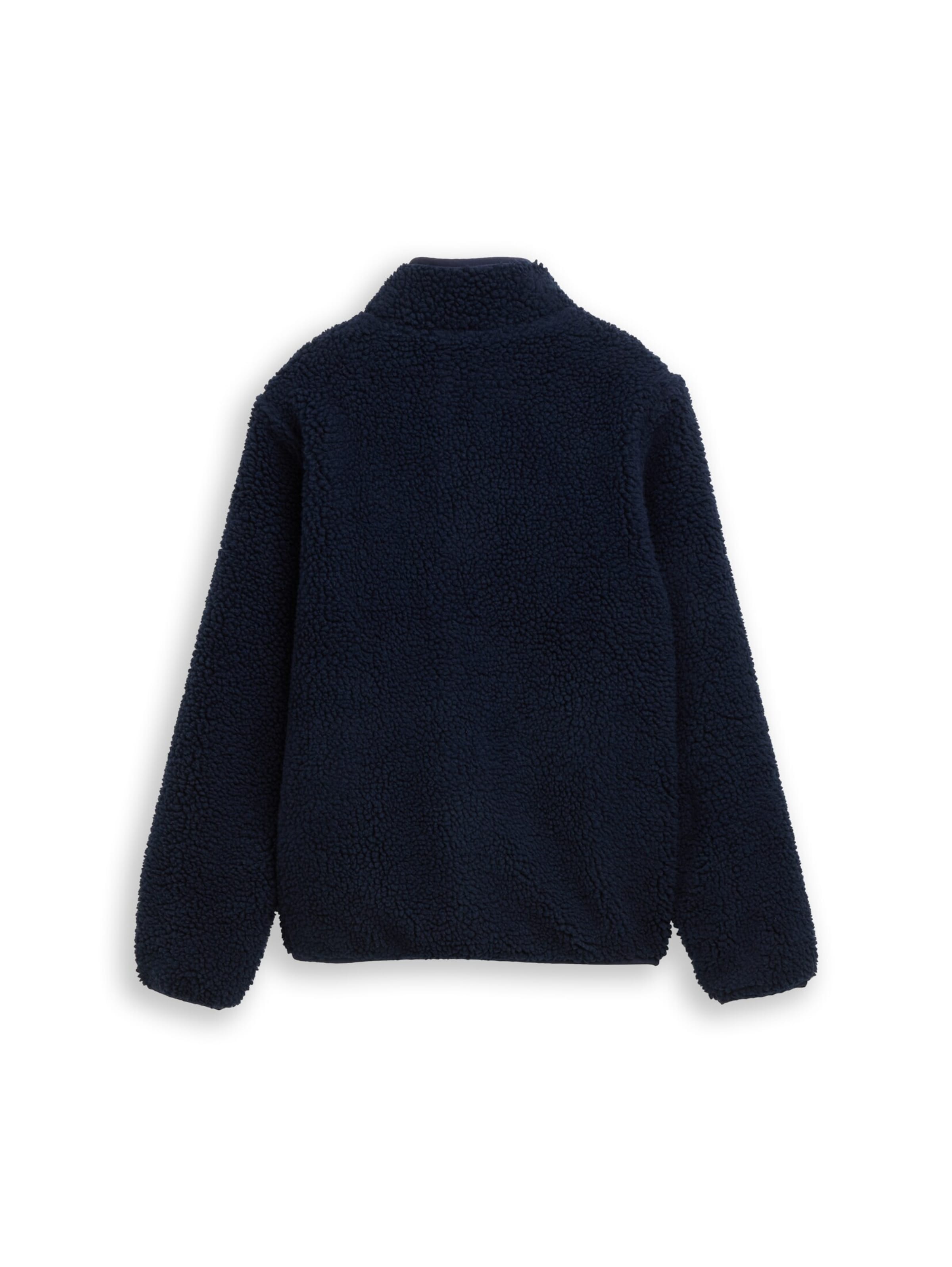 TOM TAILOR Fleece jas in Blauw