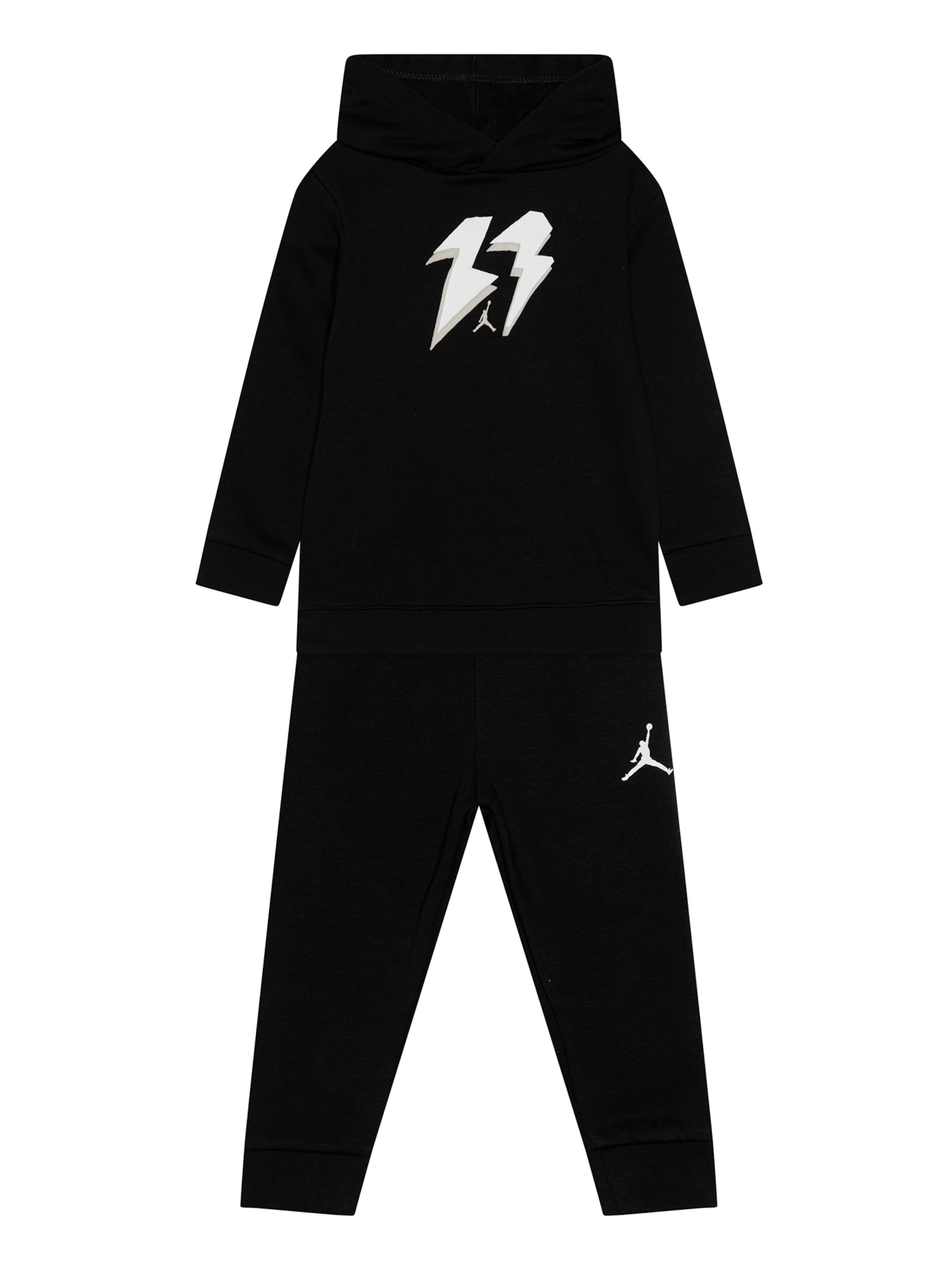 Jordan Φόρμα τρεξίματος σε μαύρο: μπροστά