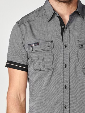 KOROSHI Regular fit Button Up Shirt in Grey