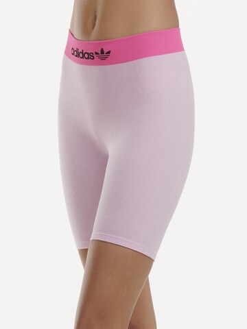 ADIDAS ORIGINALS Retro Pants ' Short Logo Rib ' in Pink