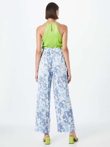 VERO MODA Wide leg Broek 'ULLA' in Blauw