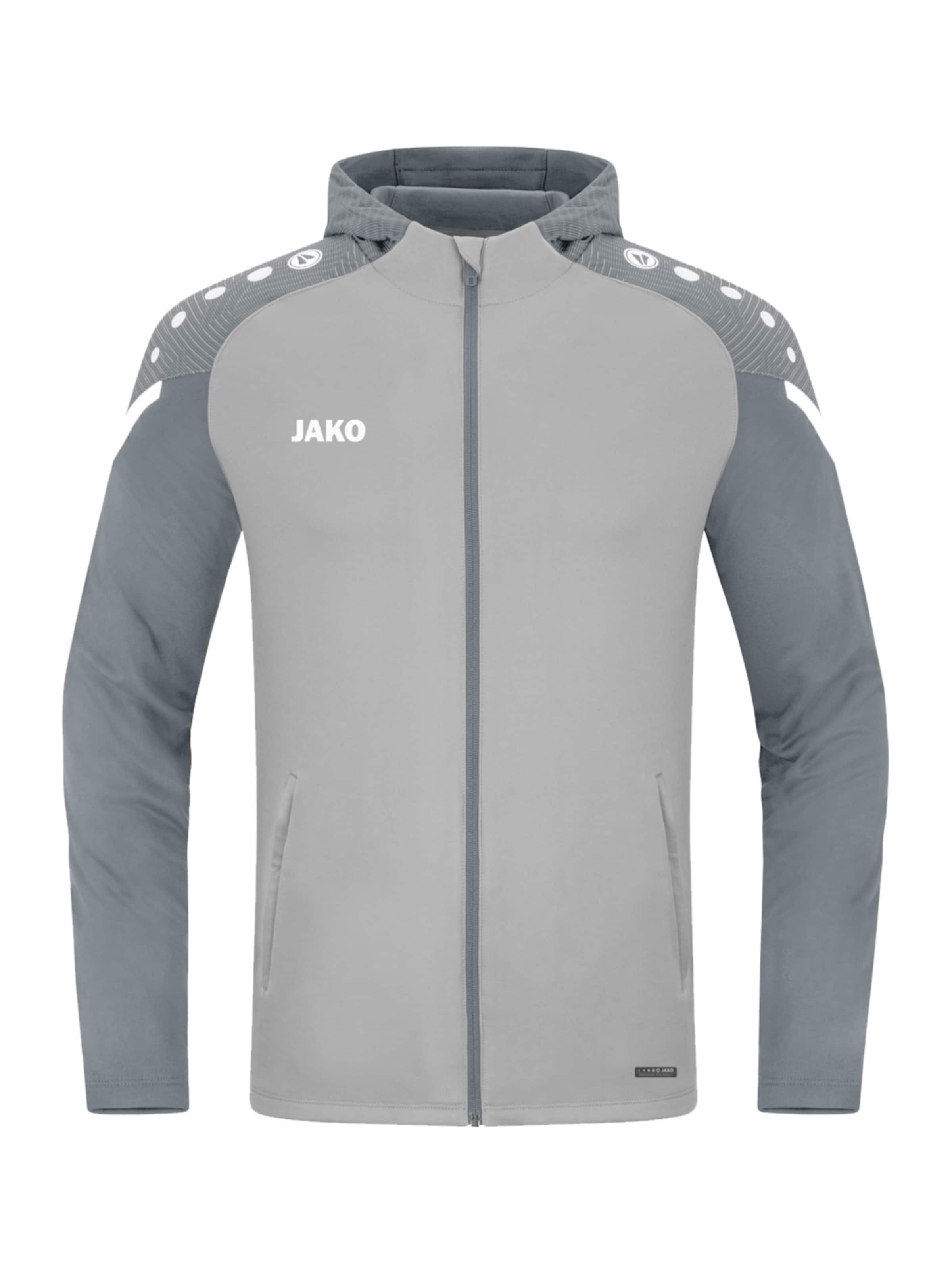 JAKO Sportsweatjacke in Grau: Vorderseite