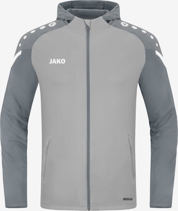 JAKO Sports sweat jacket in Grey: front