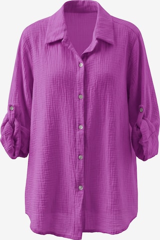 TorWeit Oversizeshirt 'Essential Cotton Shirt' in Lila: Vorderseite