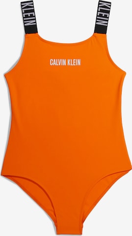 Calvin Klein Swimwear Enodelne kopalke | oranžna barva: sprednja stran