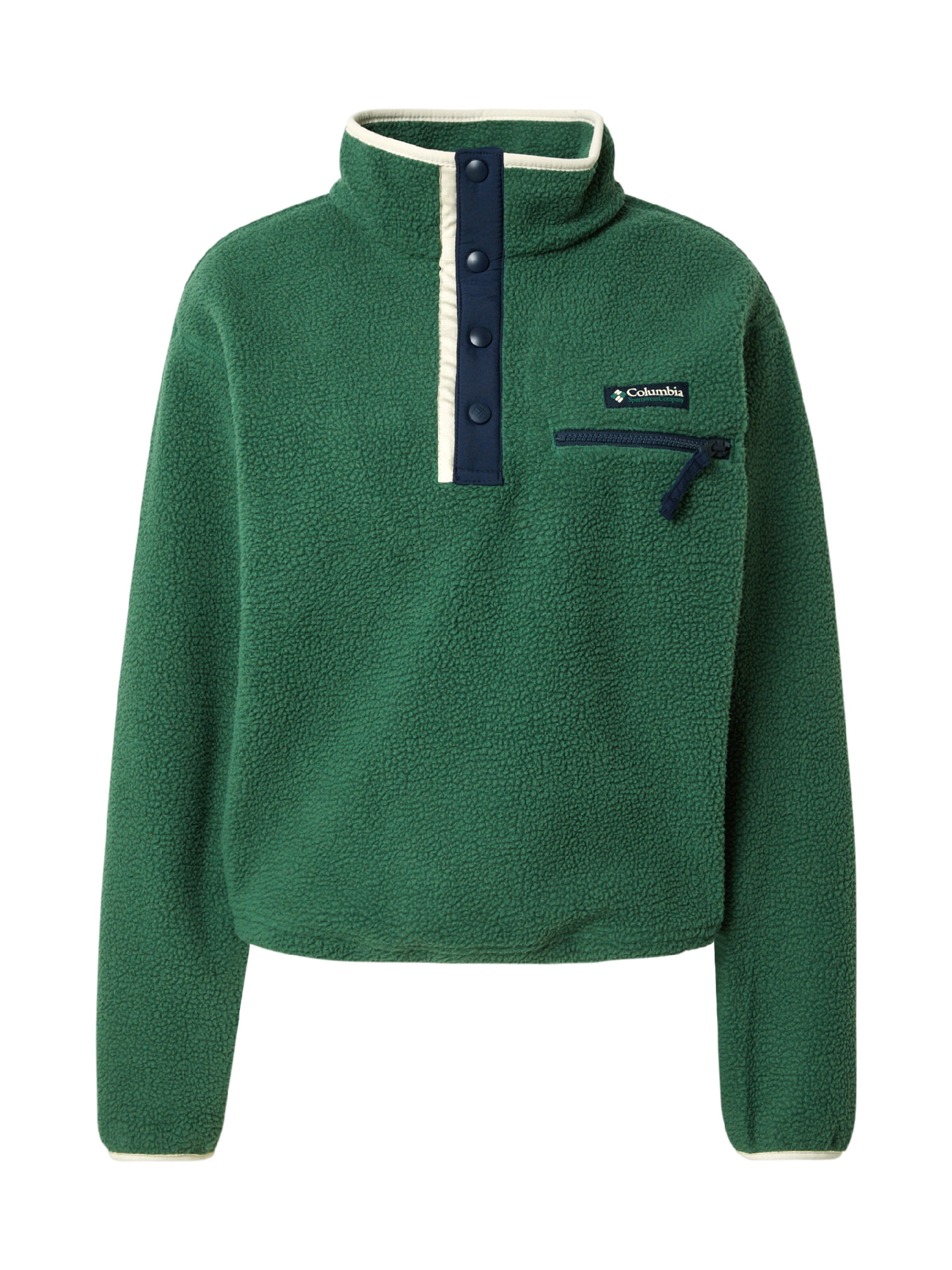 COLUMBIA Sportovní svetr 'Helvetia II' – zelená: přední strana