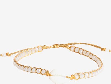 Bracelet 'Muschel' Samapura Jewelry en blanc : devant