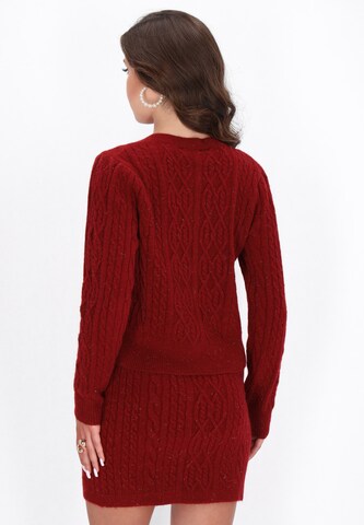 faina Knit cardigan in Red