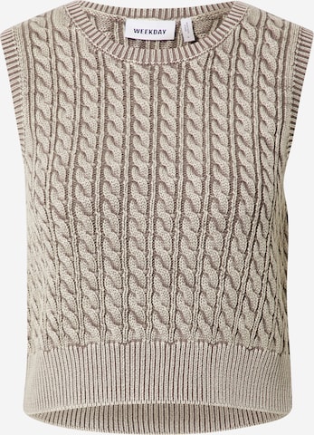 WEEKDAY Sweater 'Joy' in Beige: front