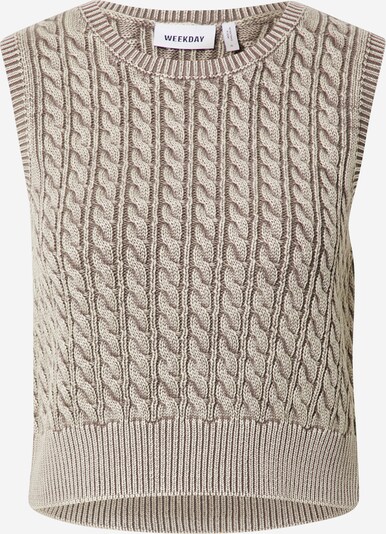 WEEKDAY Pullover 'Joy' en dunkelbeige, Vue avec produit
