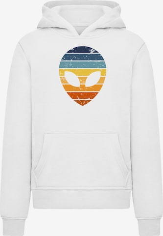 F4NT4STIC Sweatshirt 'Alien Sonnenuntergang Retro' in White: front