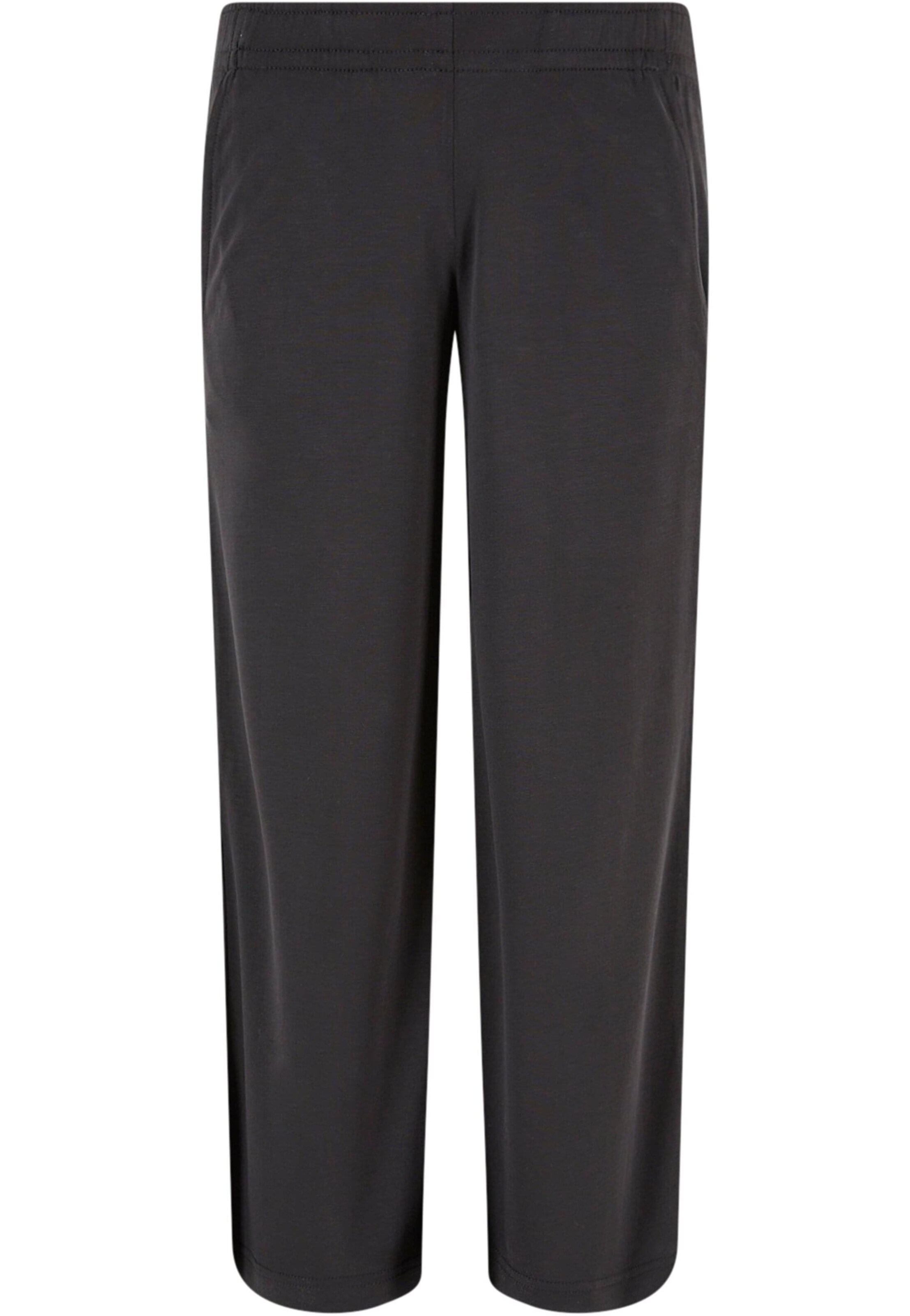 Urban Classics Широки крачоли Панталон в черно: отпред