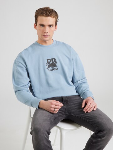 Sweat-shirt 'Dahrain' HUGO en bleu : devant