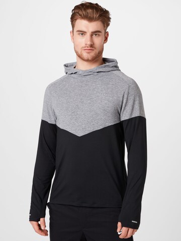 NIKE Athletic Sweatshirt in Black: front