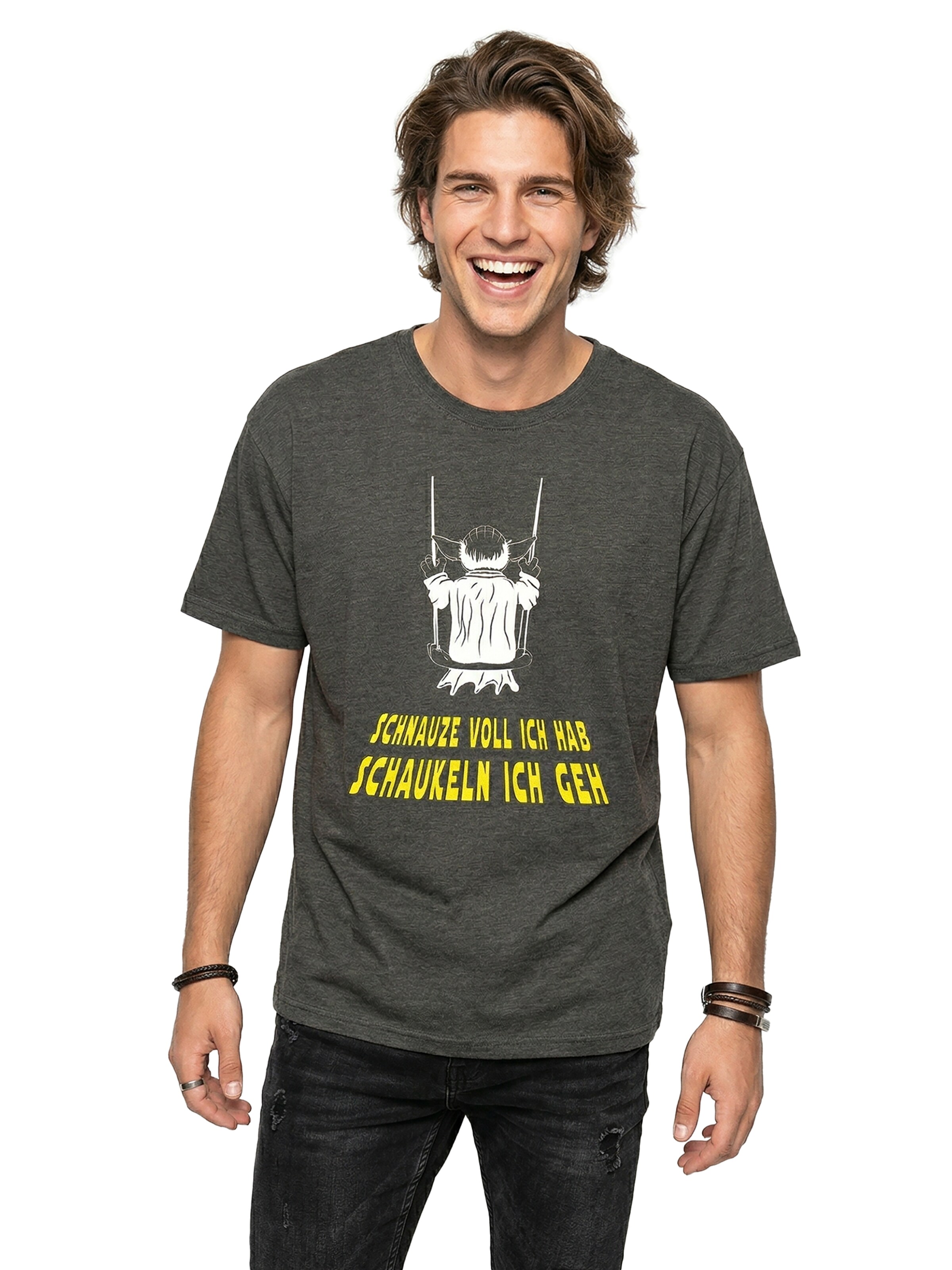 MAKAYA Shirt 'Schnauze voll ich hab' in Grey