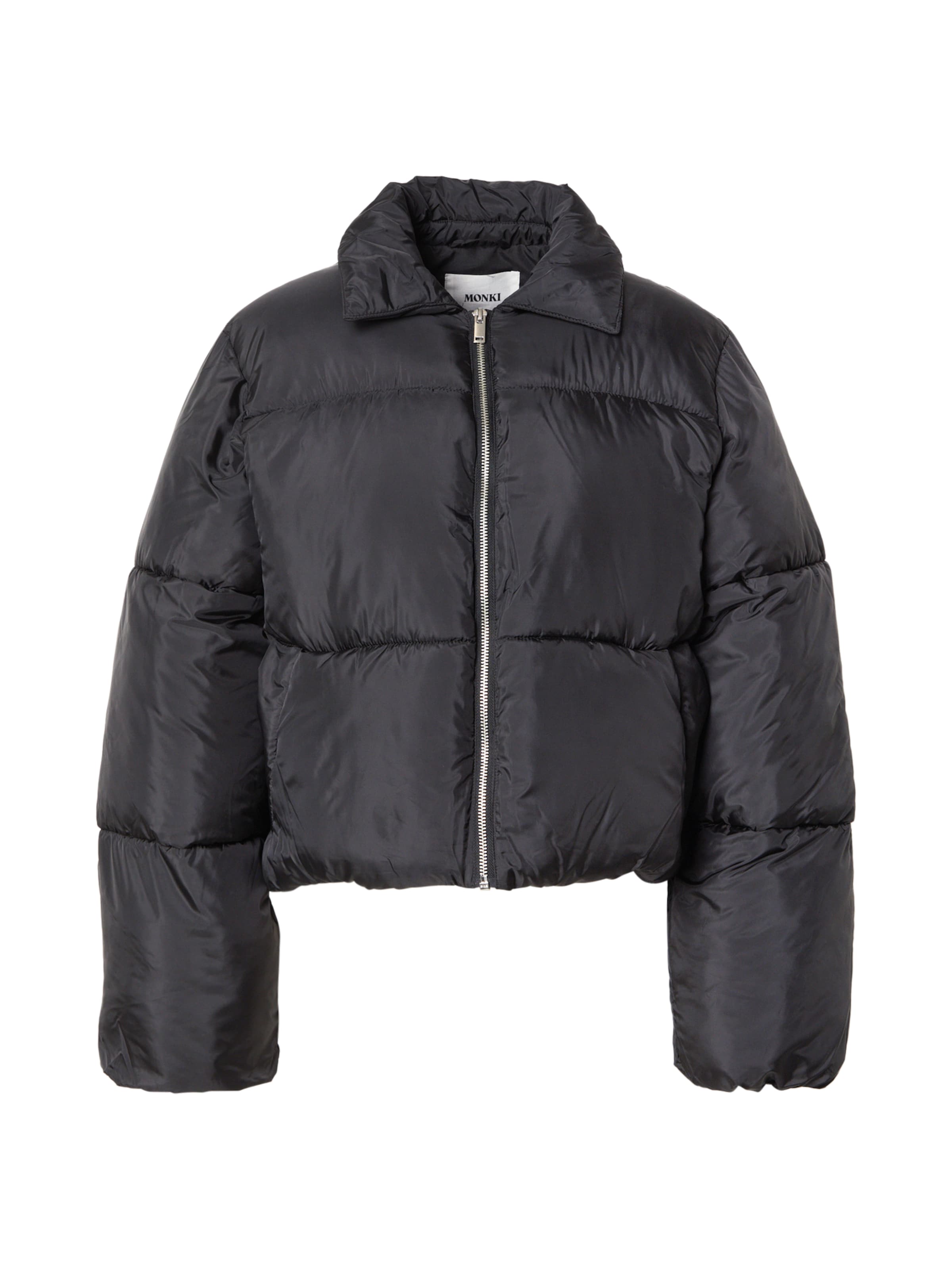 Geacă de iarnă de la Monki pe negru: față