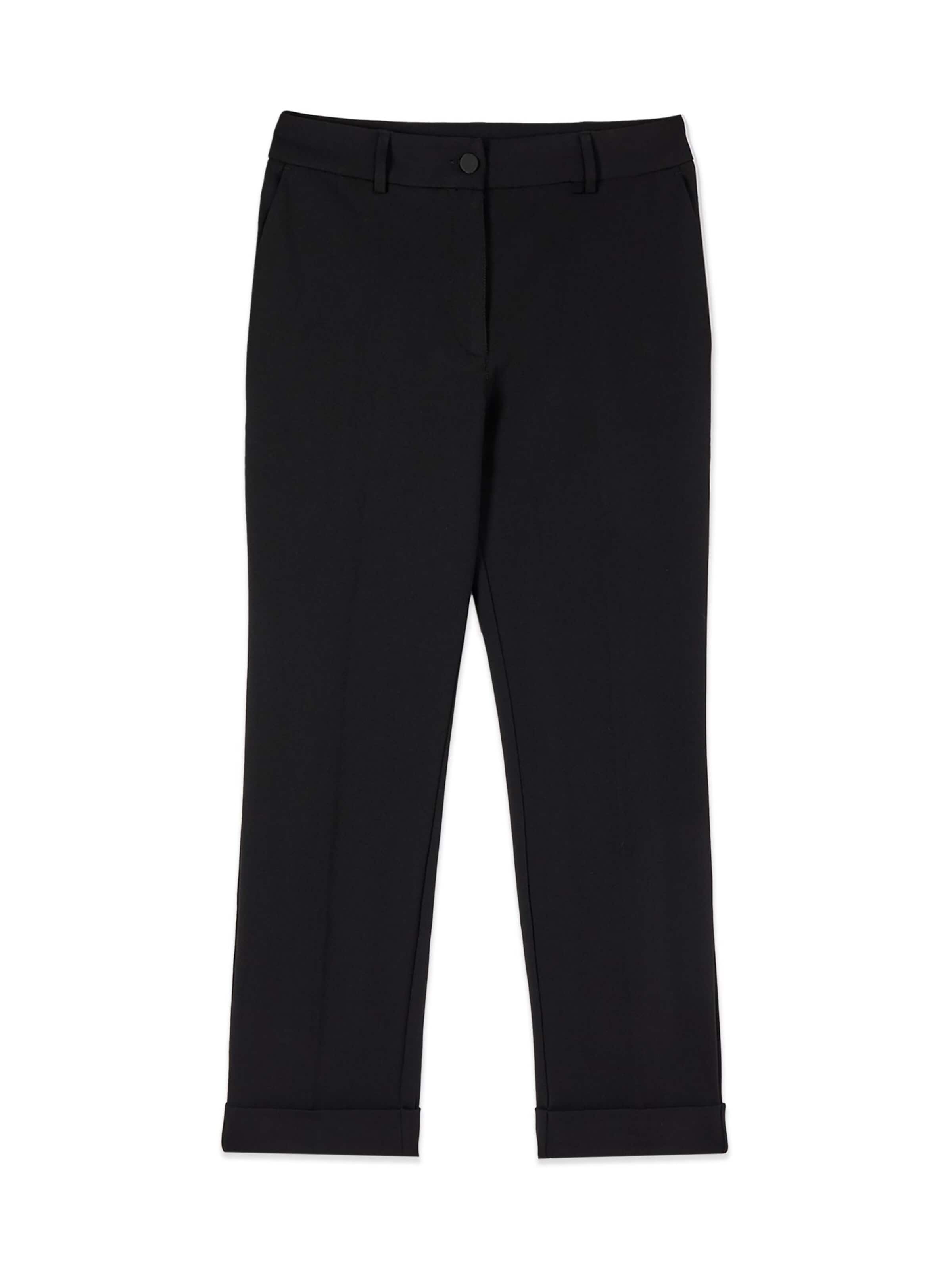 Effilé Pantalon oltre en noir : devant
