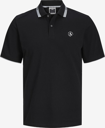 Jack & Jones Plus Poloshirt 'Hass' in Schwarz: Vorderseite