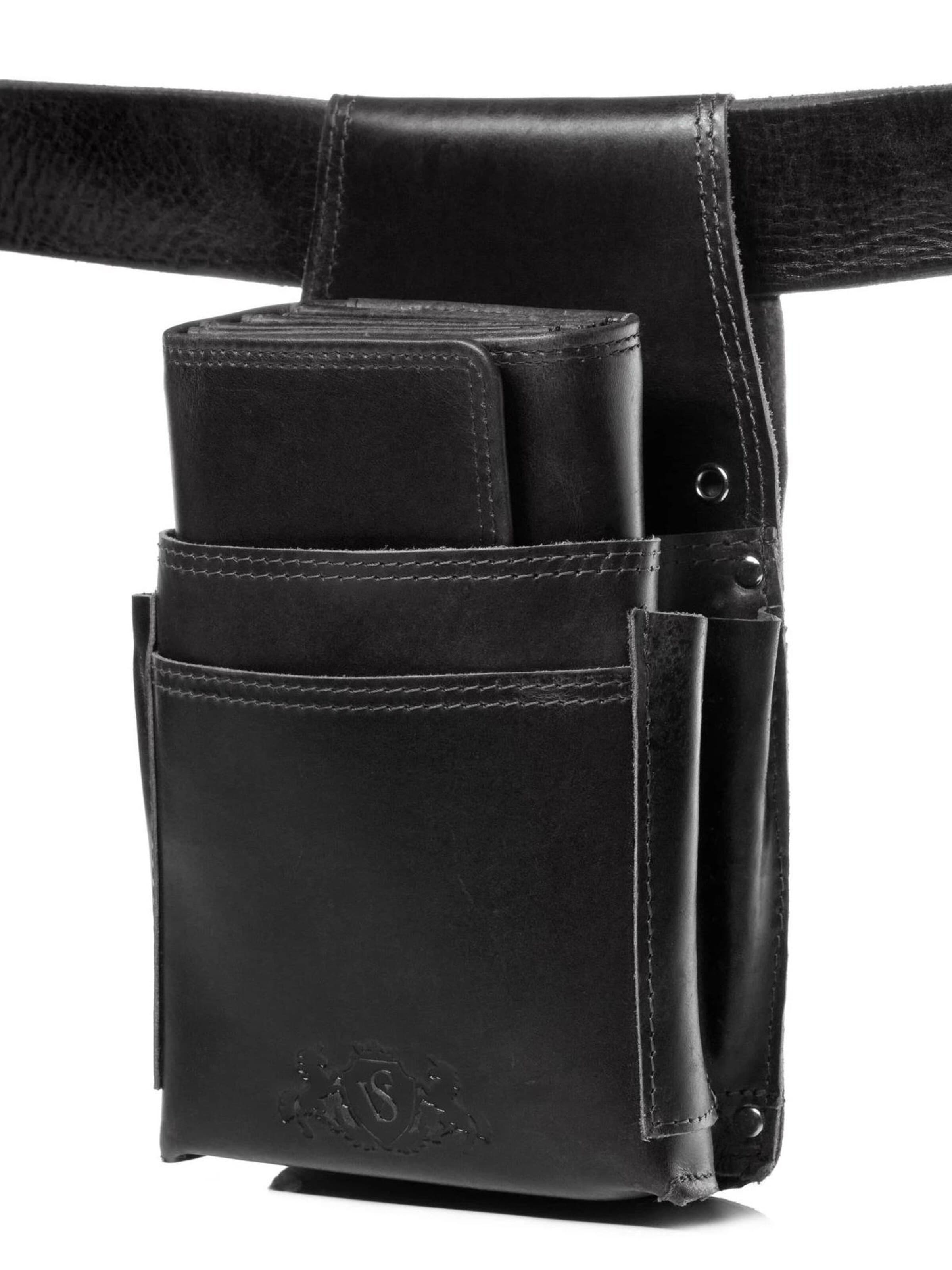 SID & VAIN Fanny Pack 'Kellner-Geldbörse & Holster ABERDEEN' in Black