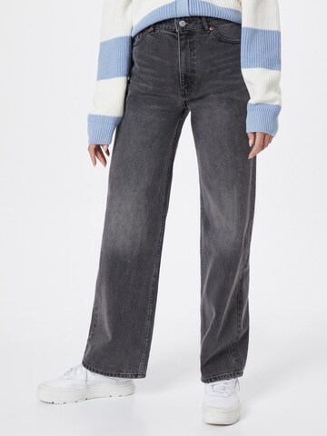 Monki Wide leg Jeans i grå: framsida