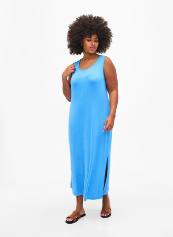 Robe 'CARLY' Zizzi en bleu : devant