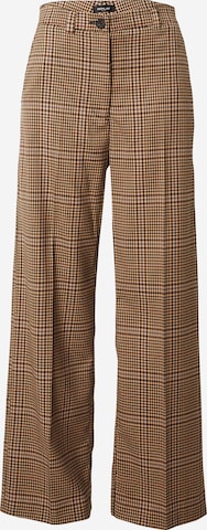 REPLAY Wide leg Pleated Pants in Beige: front