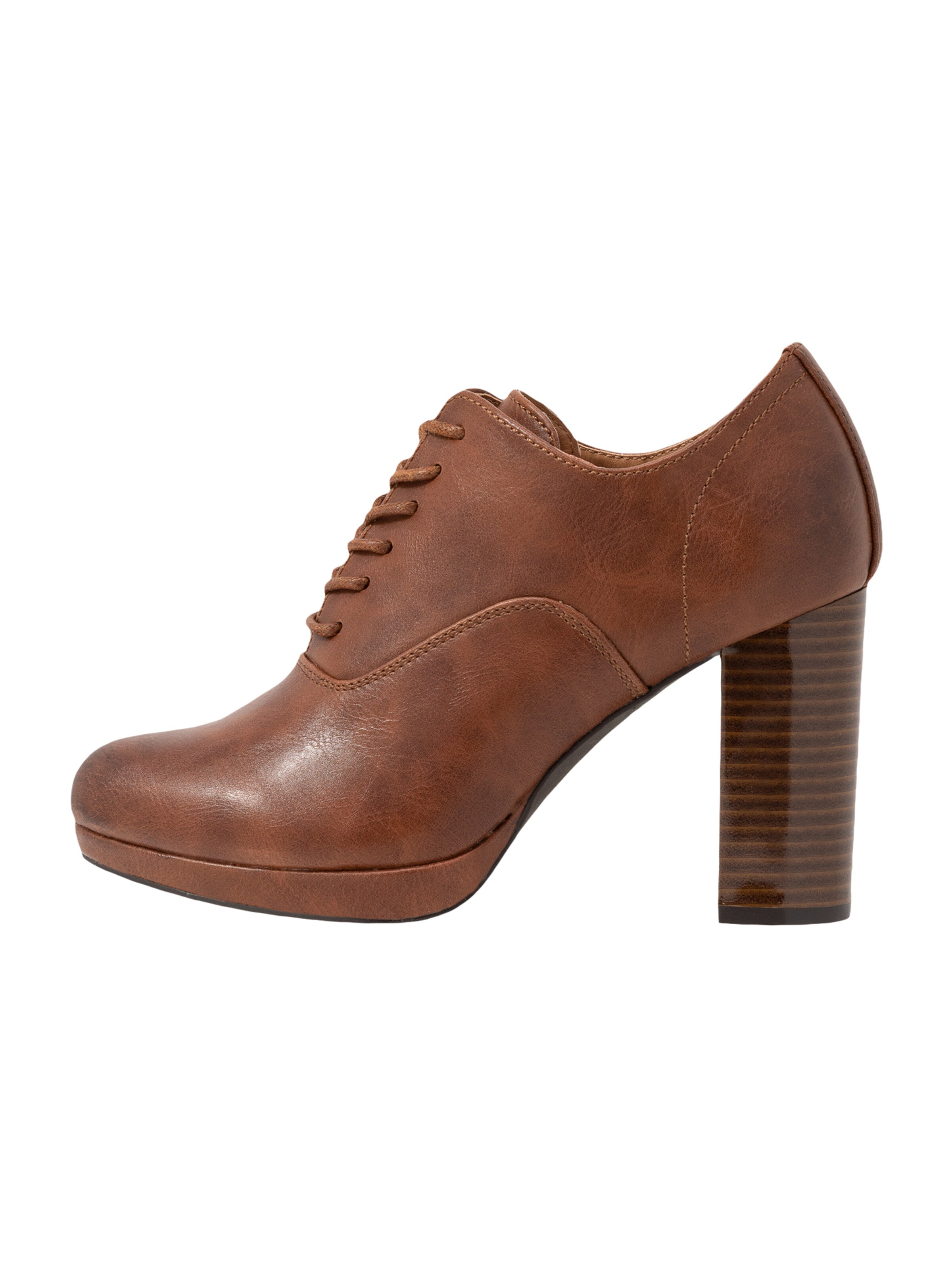 Anna Field Pumps met hoge voorkant 'BRANA-101' in Bruin: voorkant