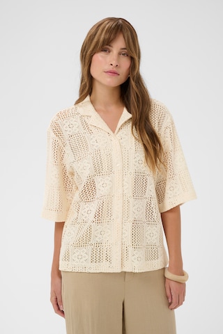 CULTURE Strickjacke 'Consta ' in Beige: Vorderseite