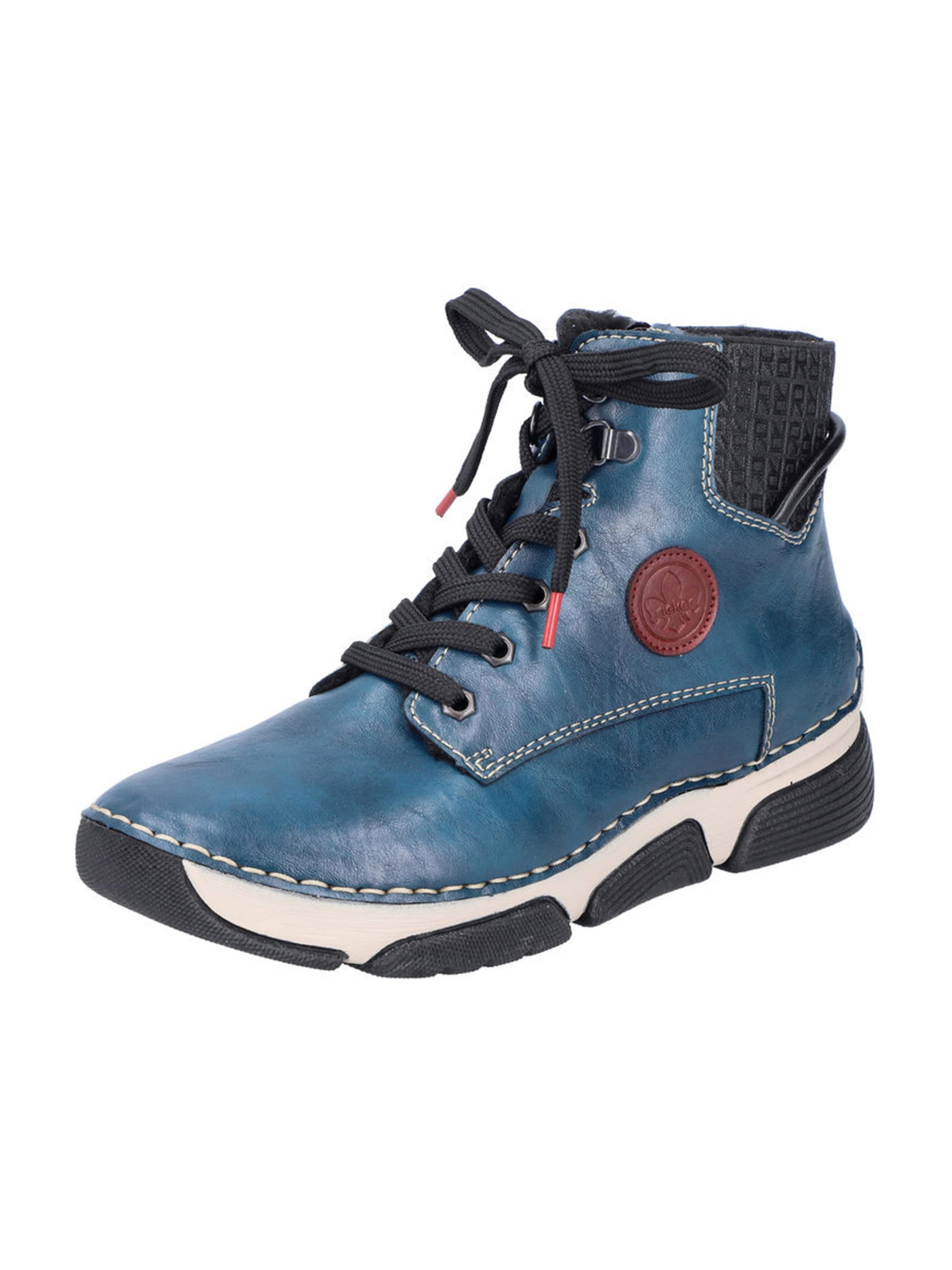 Rieker Schnürstiefelette '45943' in Blau: Vorderseite