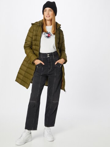 Tommy Jeans - Sobretudo de inverno em verde