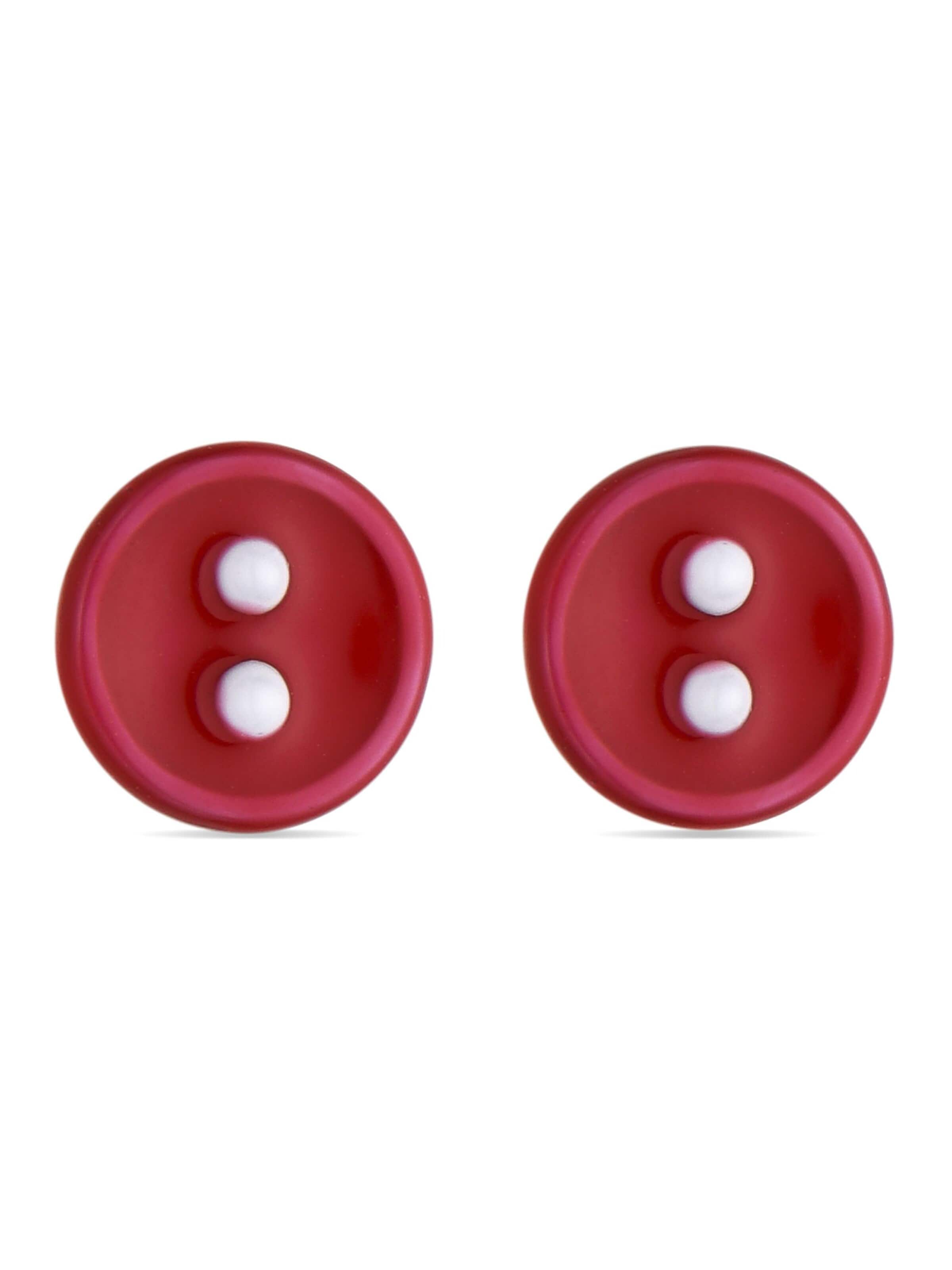 Luxenter - Brincos 'Lyros' em vermelho: frente