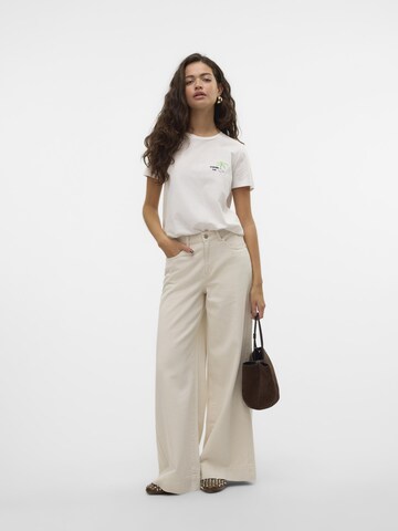 VERO MODA Wide leg Jeans 'VMAnnet' in Beige