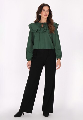 Camicia da donna di faina in verde