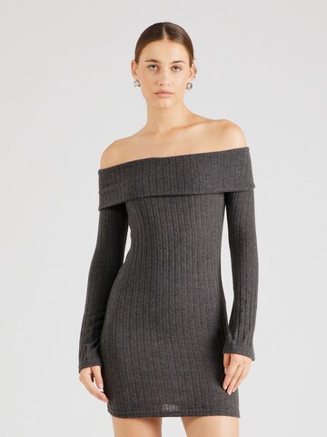 Noisy may Knitted dress in Grey: front