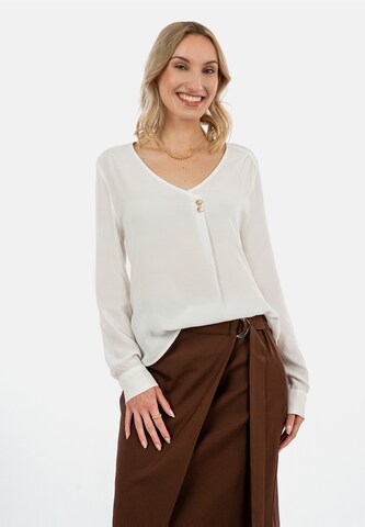 Suri Frey Bluse mit V-Ausschnitt ' SFY Freyday ' in Weiß