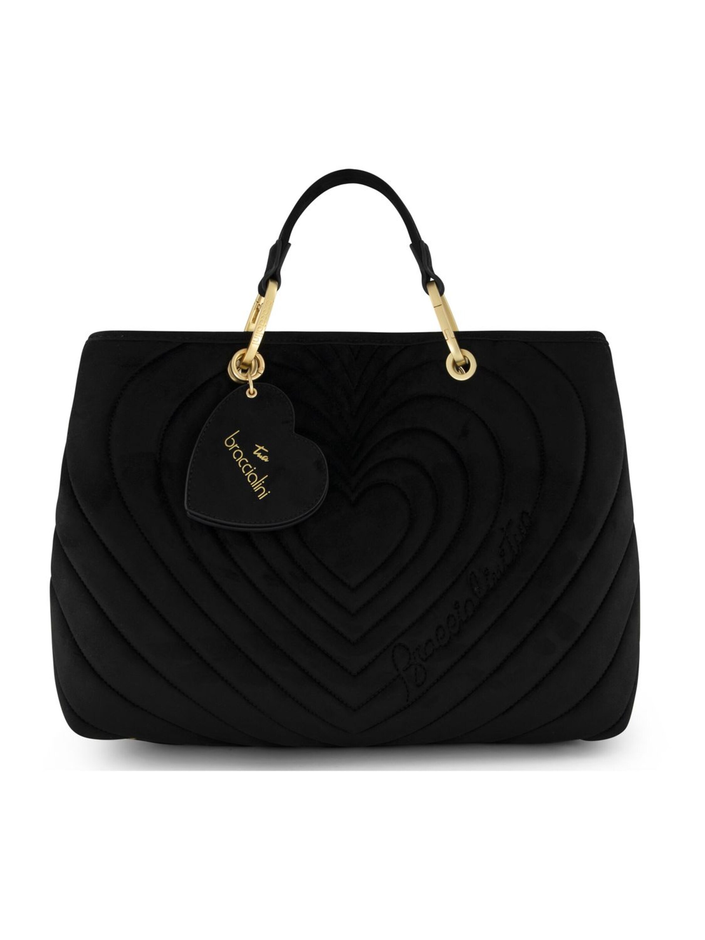 Braccialini - Bolso de mano 'Beth Matelassé' en negro: frente