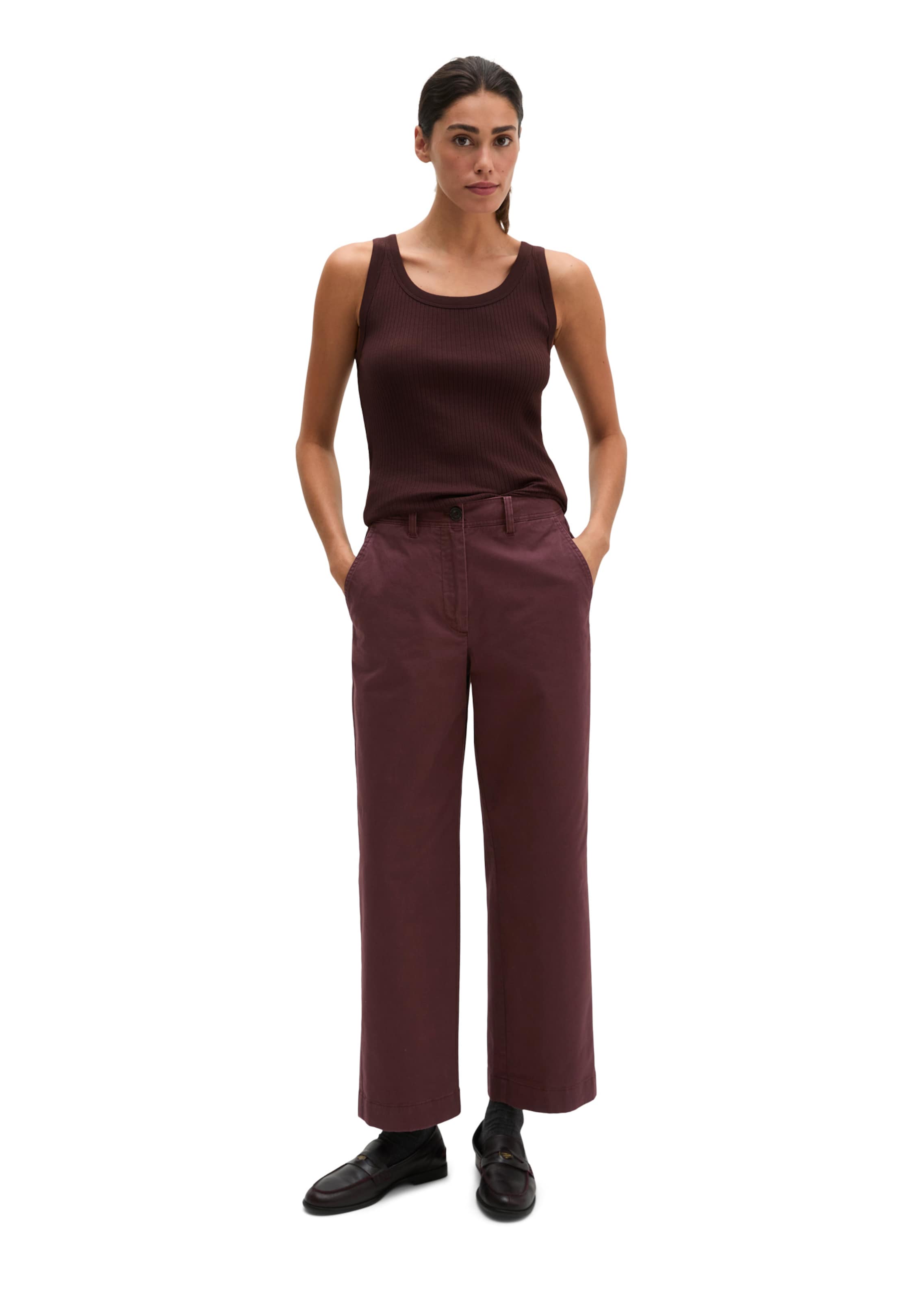 Marc O'Polo Loose fit Trousers in Red