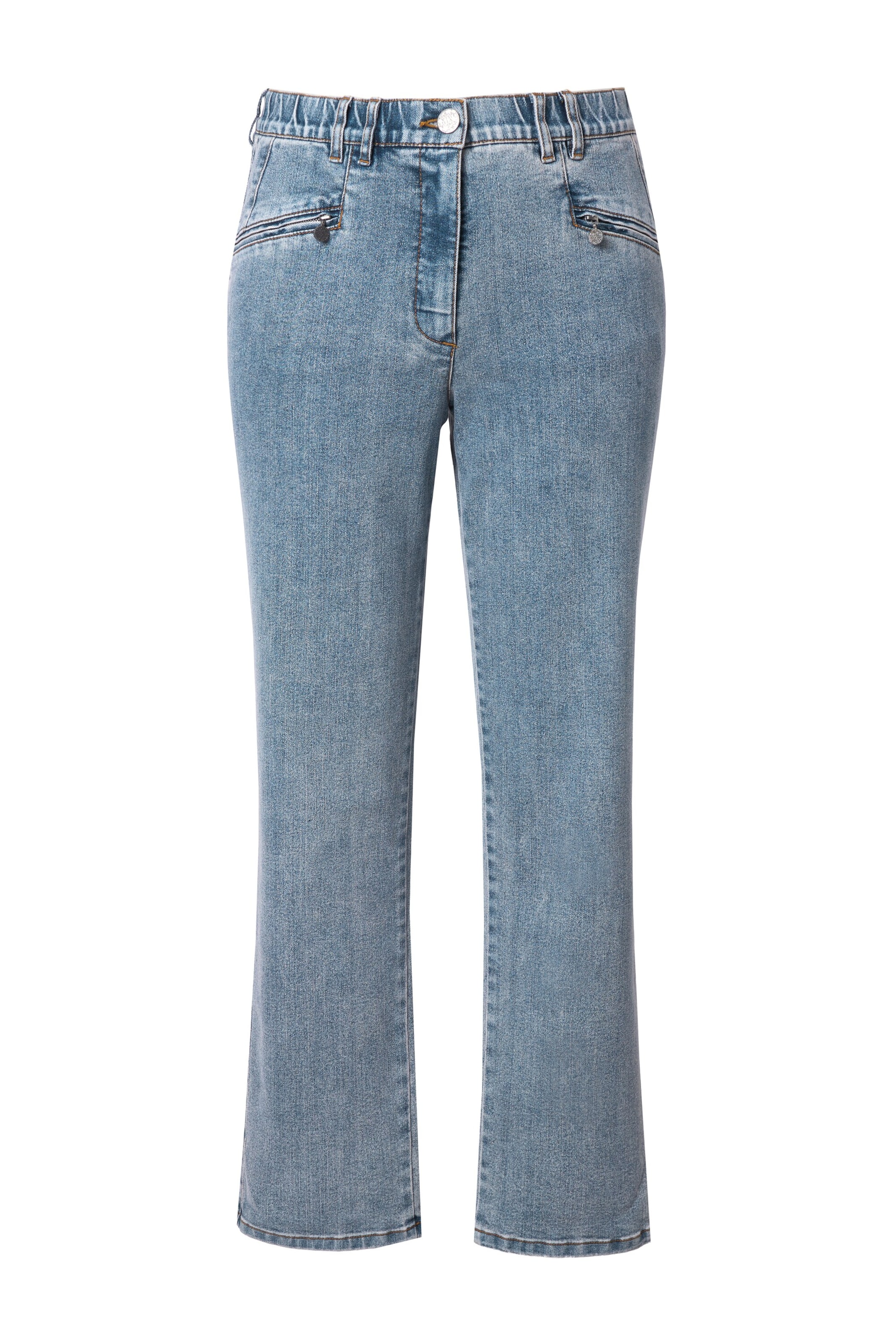 Ulla Popken Skinny Jeans in Blauw: voorkant