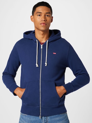 LEVI'S ® Regular Fit Sweatjakke 'New Original Zip Up' i blå: forside