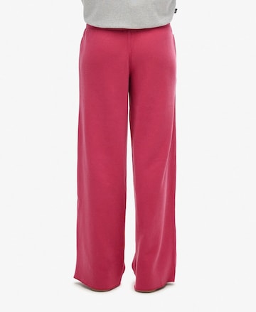 Wide Leg Pantalon Superdry en rouge