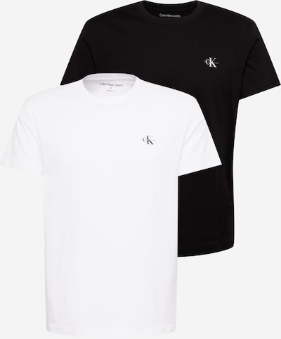 Calvin Klein Jeans T-Krekls, krāsa - melns / balts, Preces skats