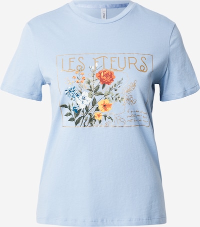 Marškinėliai 'ONLAmberdine' iš ONLY, spalva – pastelinė mėlyna / žalia / oranžinė / raudona, Prekių apžvalga