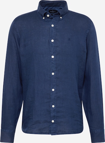 Coupe regular Chemise Hackett London en bleu : devant