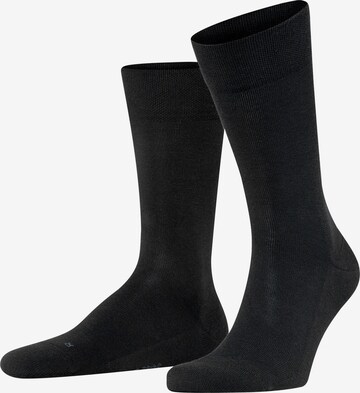 FALKE Socken 'Sensitive London' in Schwarz: Vorderseite