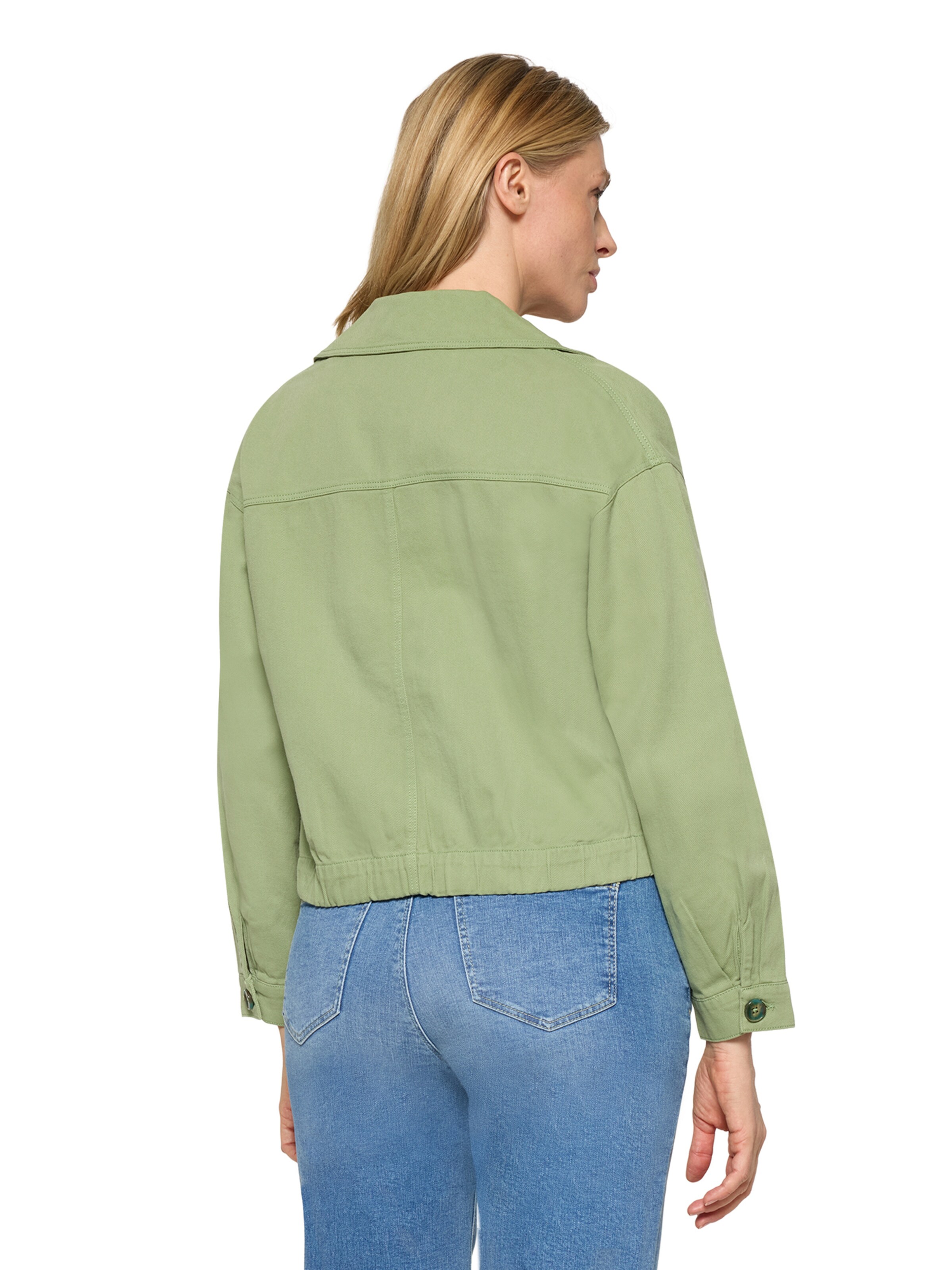 Cartoon Casual-Jacke mit Reverskragen in Grün