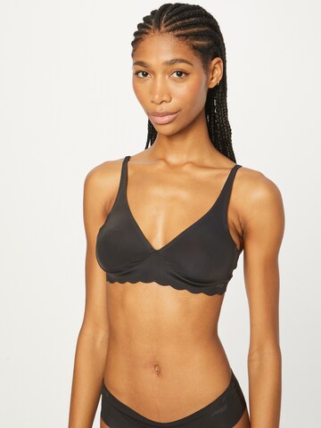 SLOGGI Triangle Bra 'ZERO Microfibre 2.0 H' in Black: front