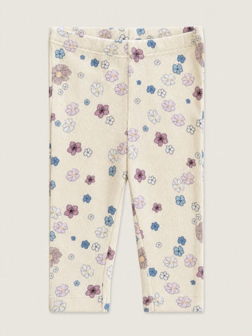 Leggings 'Louie rib ∼ Flowering' LouieLouie en beige : devant