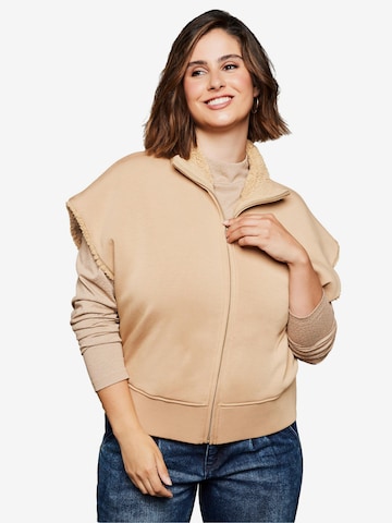 SHEEGO Sweatjacke in Beige: predná strana