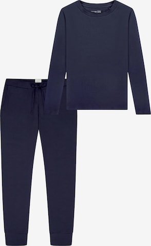 SCHIESSER Pajama 'Mix & Relax' in Blue: front